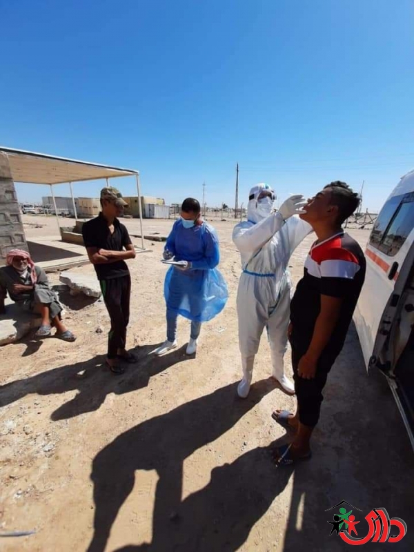  منظمة داري وصحة الأنبار تطلقان حملة لسحب العينات من المشتبه بإصابتهم بكورونا في مخيمات النازحين