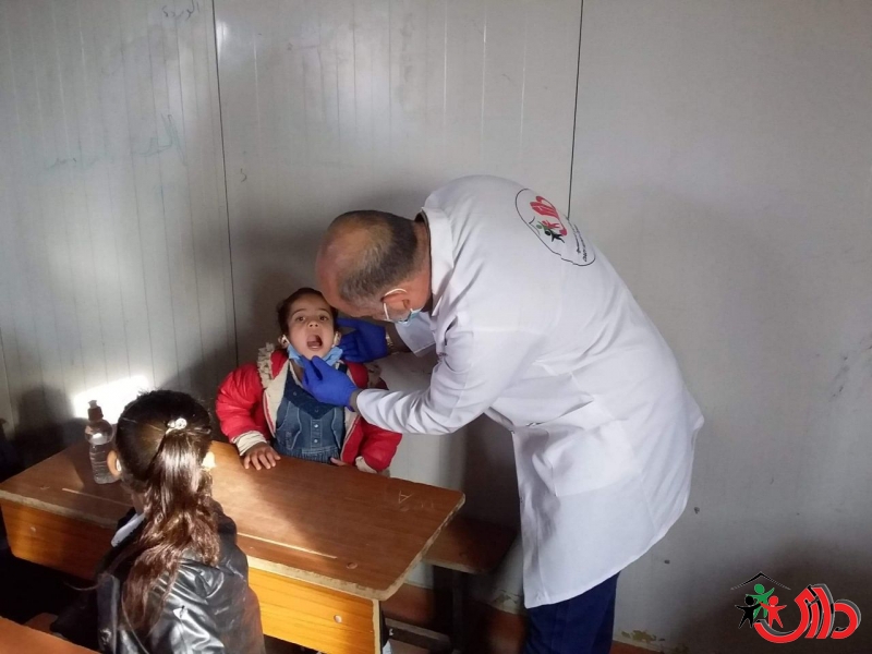 DARY organization implemented an awareness campaign and vaccination for students in the IDPs camps of Anbar