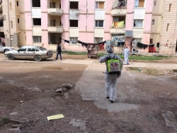 Dary Human Organization disinfected 200 apartments in Kilo 7 IDPs informal settlements compound in Al-Anbar governorate. 