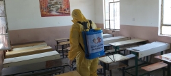 Dary Human Organization disinfected school buildings in Abu-Gharib district in Baghdad governorate