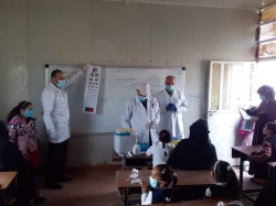 DARY organization implemented an awareness campaign and vaccination for students in the IDPs camps of Anbar